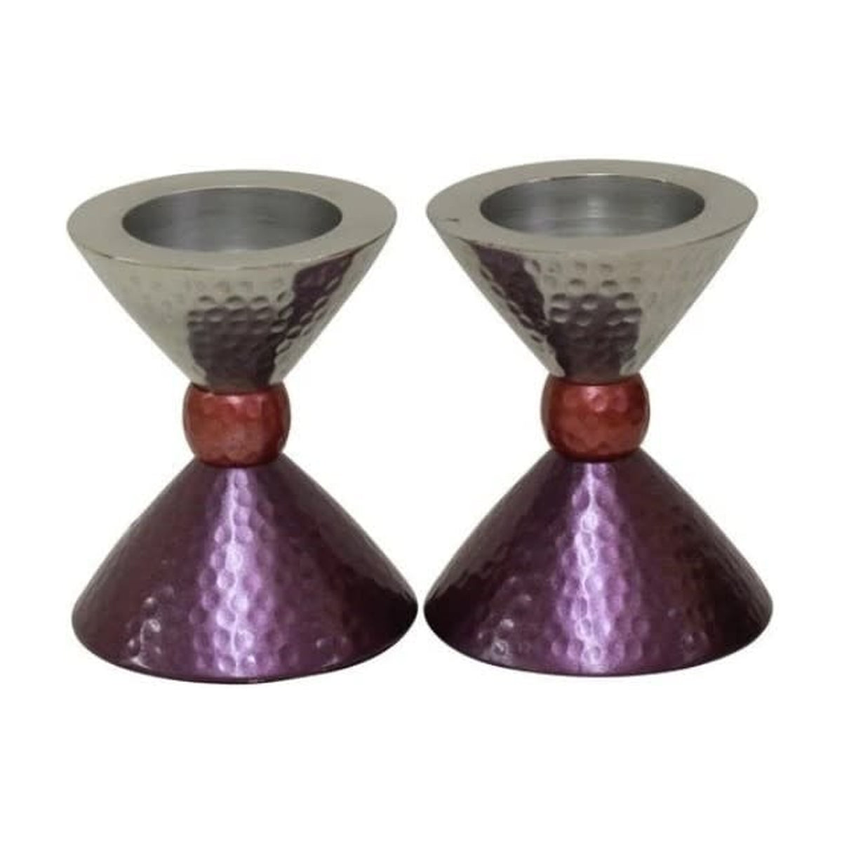 Candlesticks, Hammered Aluminum