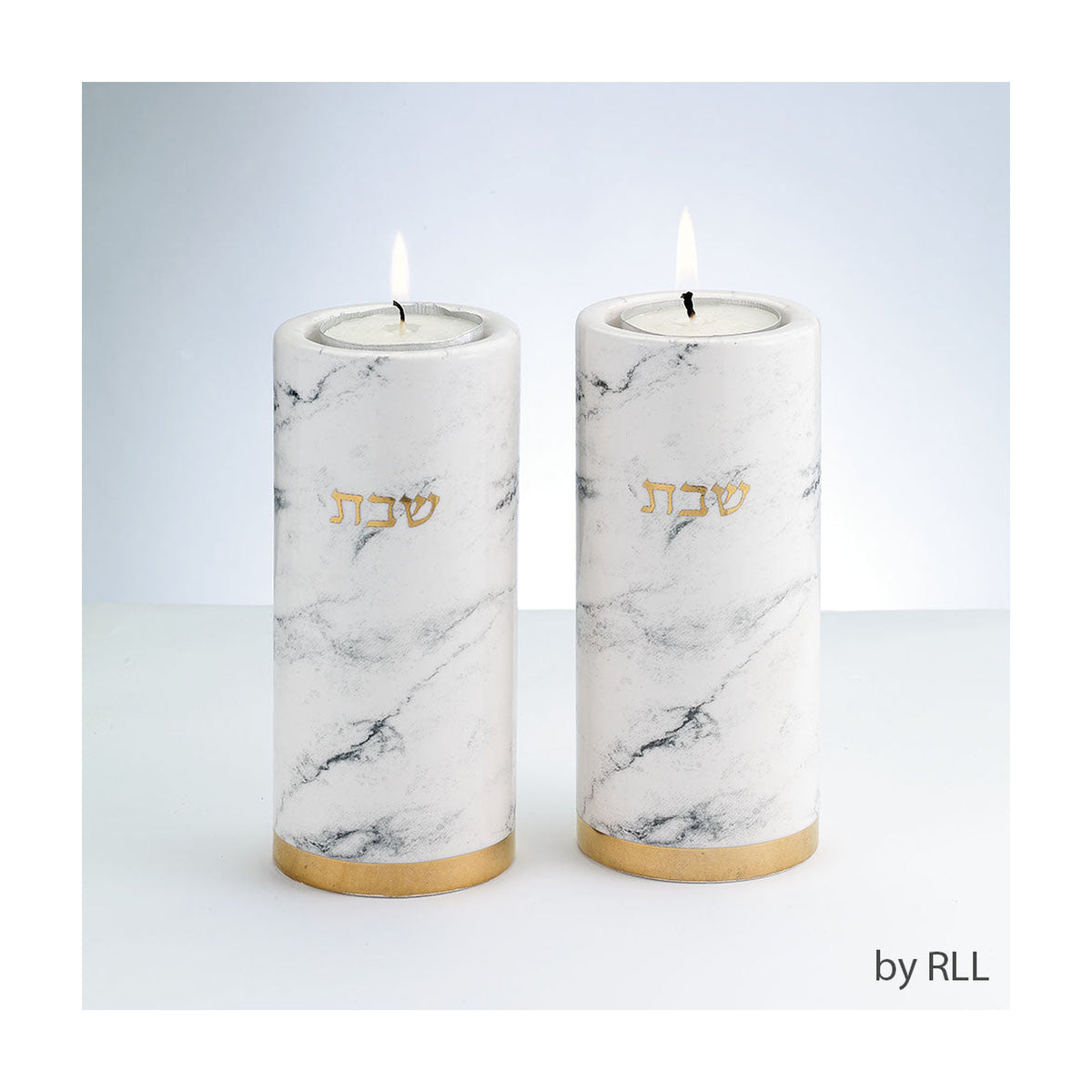 Candlesticks, Marble-Effect