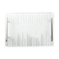 Challah Board, Lucite, Silver Stripes Design