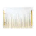 Challah Board, Lucite, Gold Stripes Design