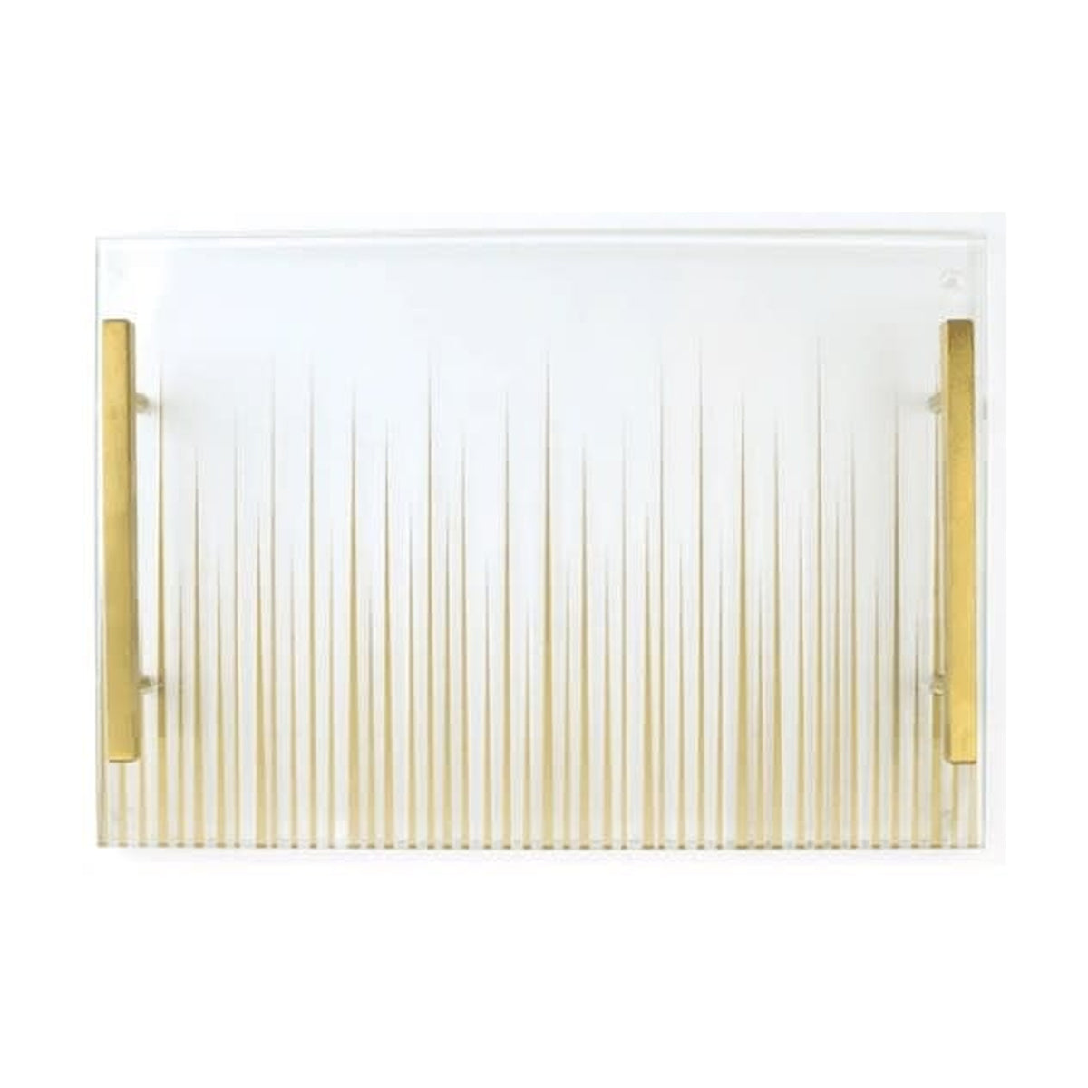 Challah Board, Lucite, Gold Stripes Design