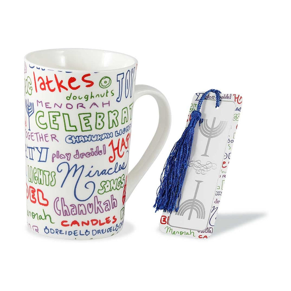 Chanukah Mug and Bookmark Gift Set - Gift Boxed