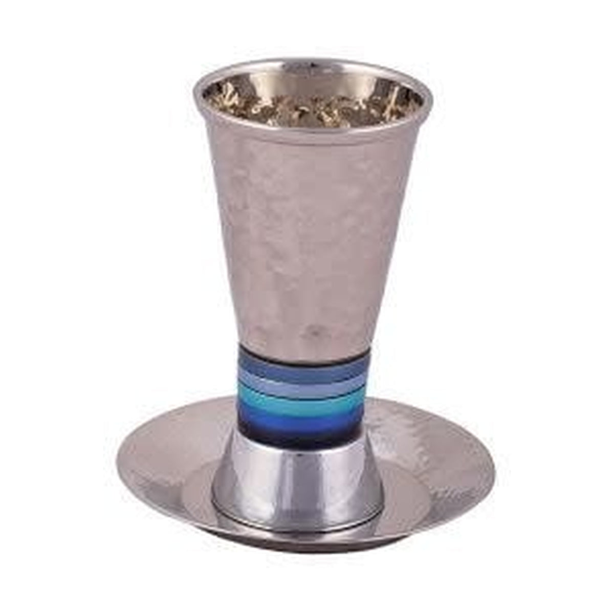 Kiddush Cup Set, Faux-Stemmed, Aluminum