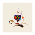 Dreidle with Fused Glass Decoration, Mixed Metals, Small