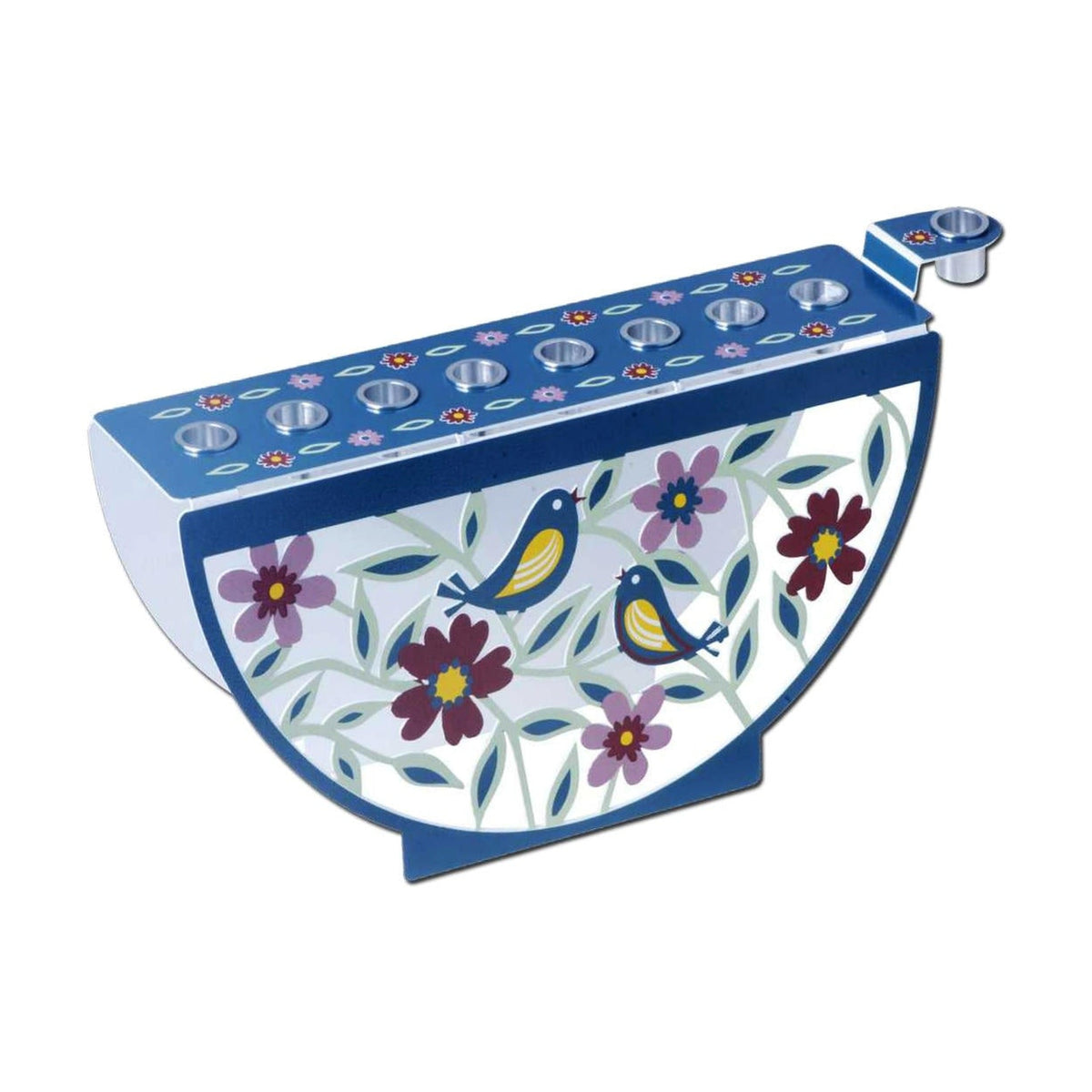 Menorah, Birds and Flowers