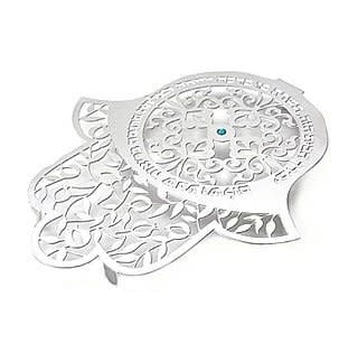 Stainless Steel Hamsa with Home Blessing