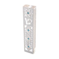 Mezuzah Case, Acrylic with Laser-Cut Steel Face, 12cm