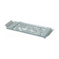 Challah Tray, Glass with Stainless Steel