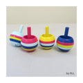 Wooden Flip Dreidel, Assorted Colours