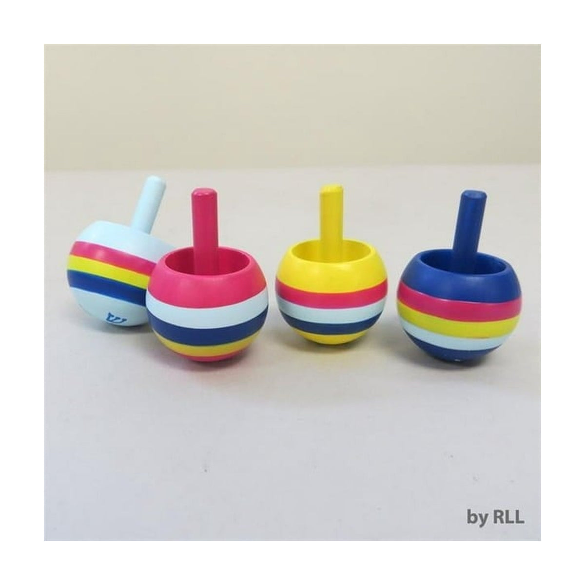 Wooden Flip Dreidel, Assorted Colours