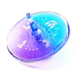 ''Lava'' Dreidel, Blue & Purple with Gold Glitter
