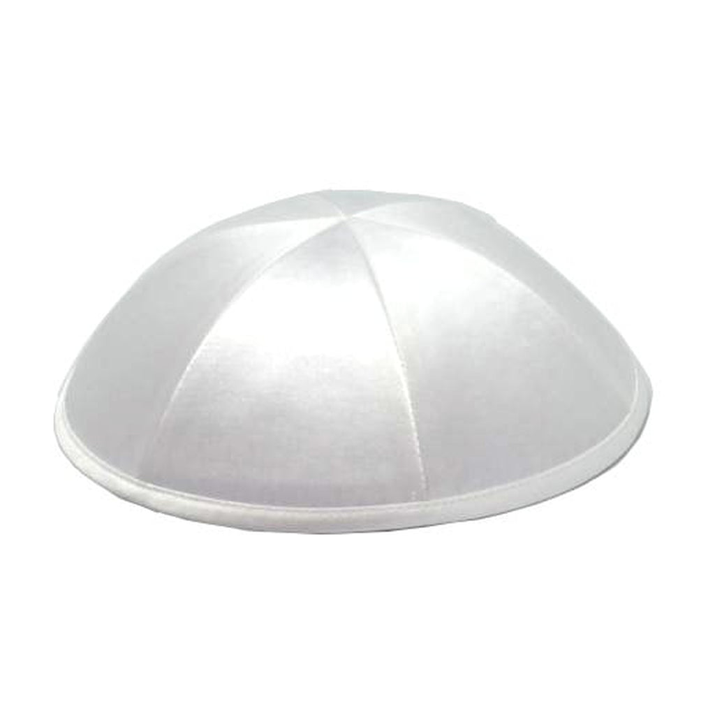 White Deluxe Satin Kippah