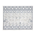 Embroidered Challah Cover, Grey Magen David