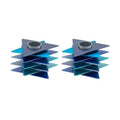 Candlesticks, Modern Magen David, Shades of Blue