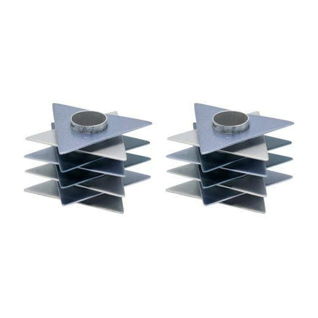 Candlesticks, Modern Magen David, Shades of Grey