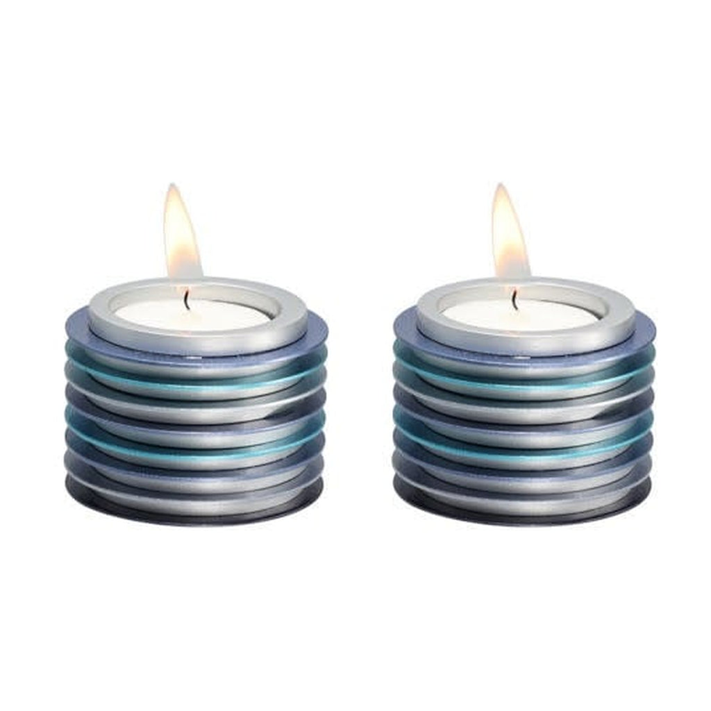 Tealight Candlesticks, Modern, Shades of Blue