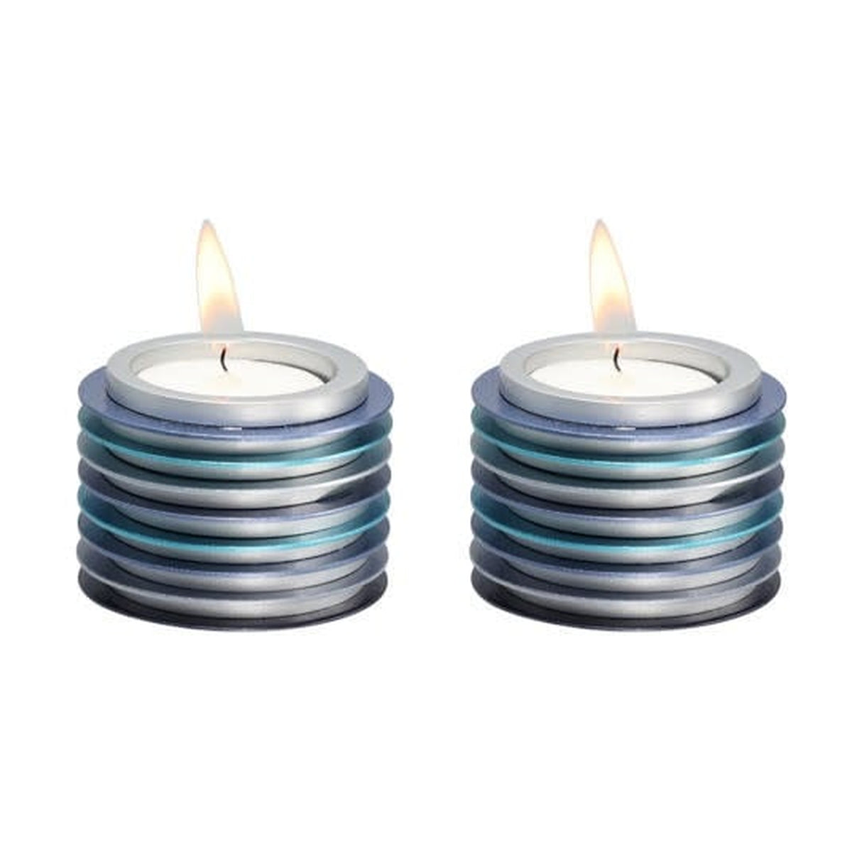 Tealight Candlesticks, Modern, Shades of Blue