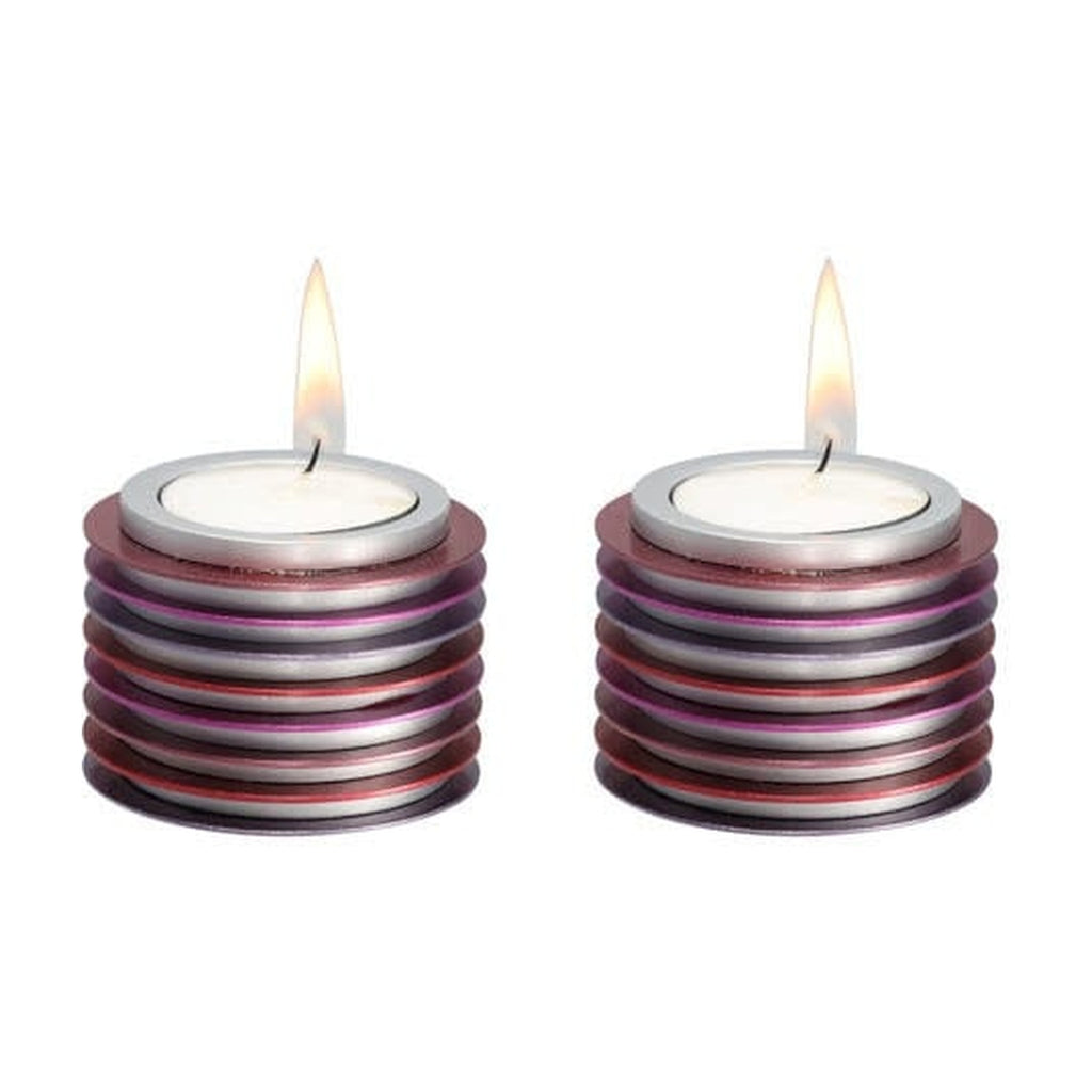 Tealight Candlesticks, Modern, Shades of Pink/Purple