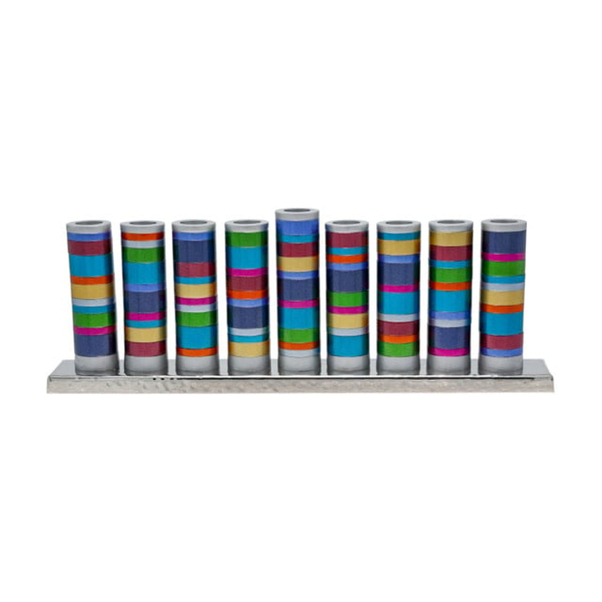 Yair Emanuel Aluminum Menorah, Multicolour