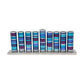 Yair Emanuel Aluminum Menorah, Shades of Blue & Purple