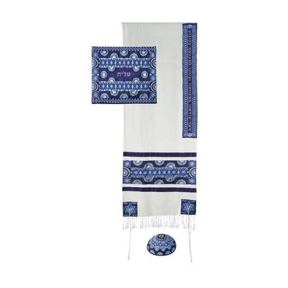 Tallit with Bag, Embroidered