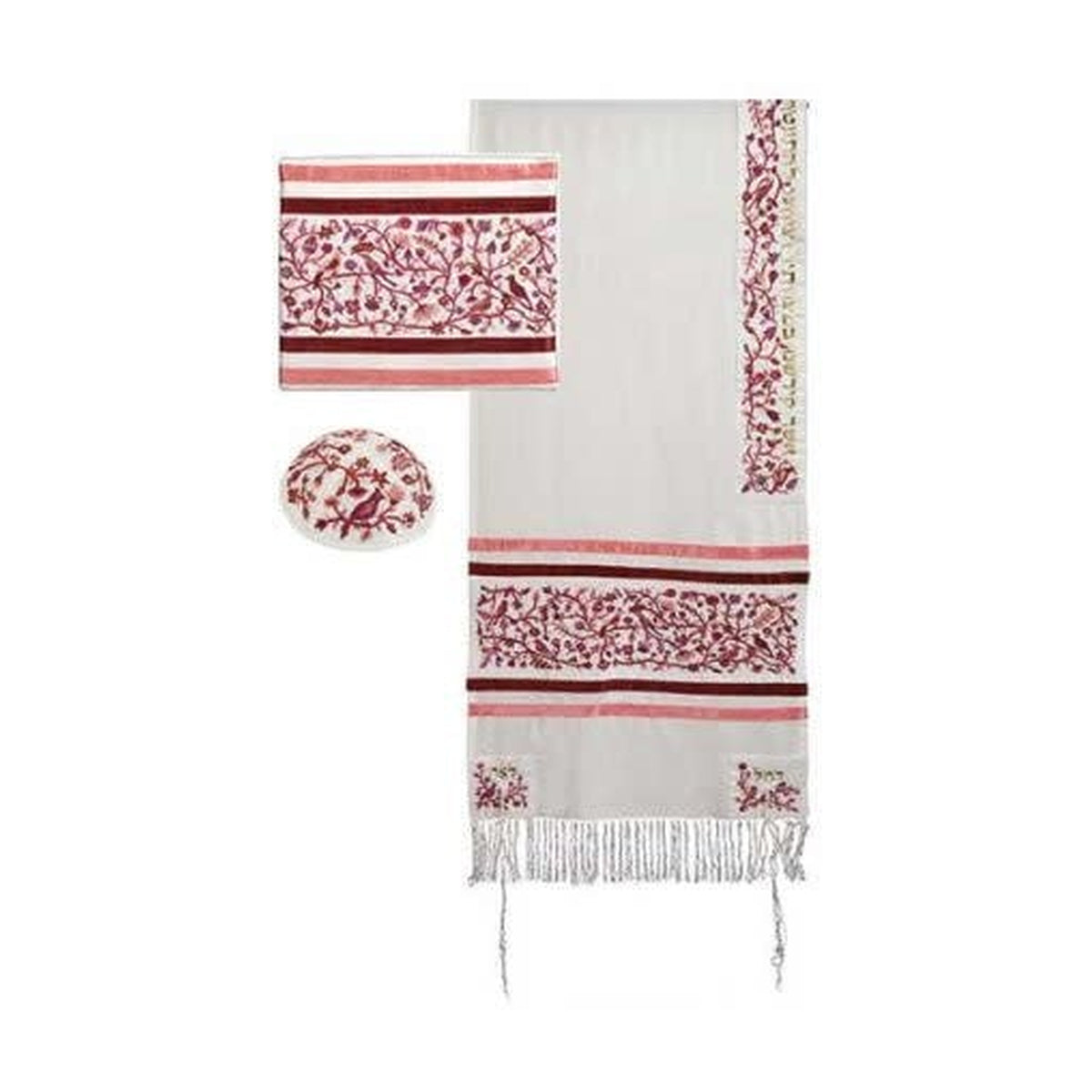 Tallit with Bag, Embroidered