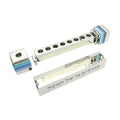 Hammered Travel Menorah-- Blue Rings