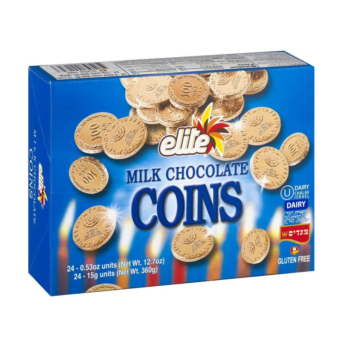 Chocolate Gelt Coins, Milk Chocolate