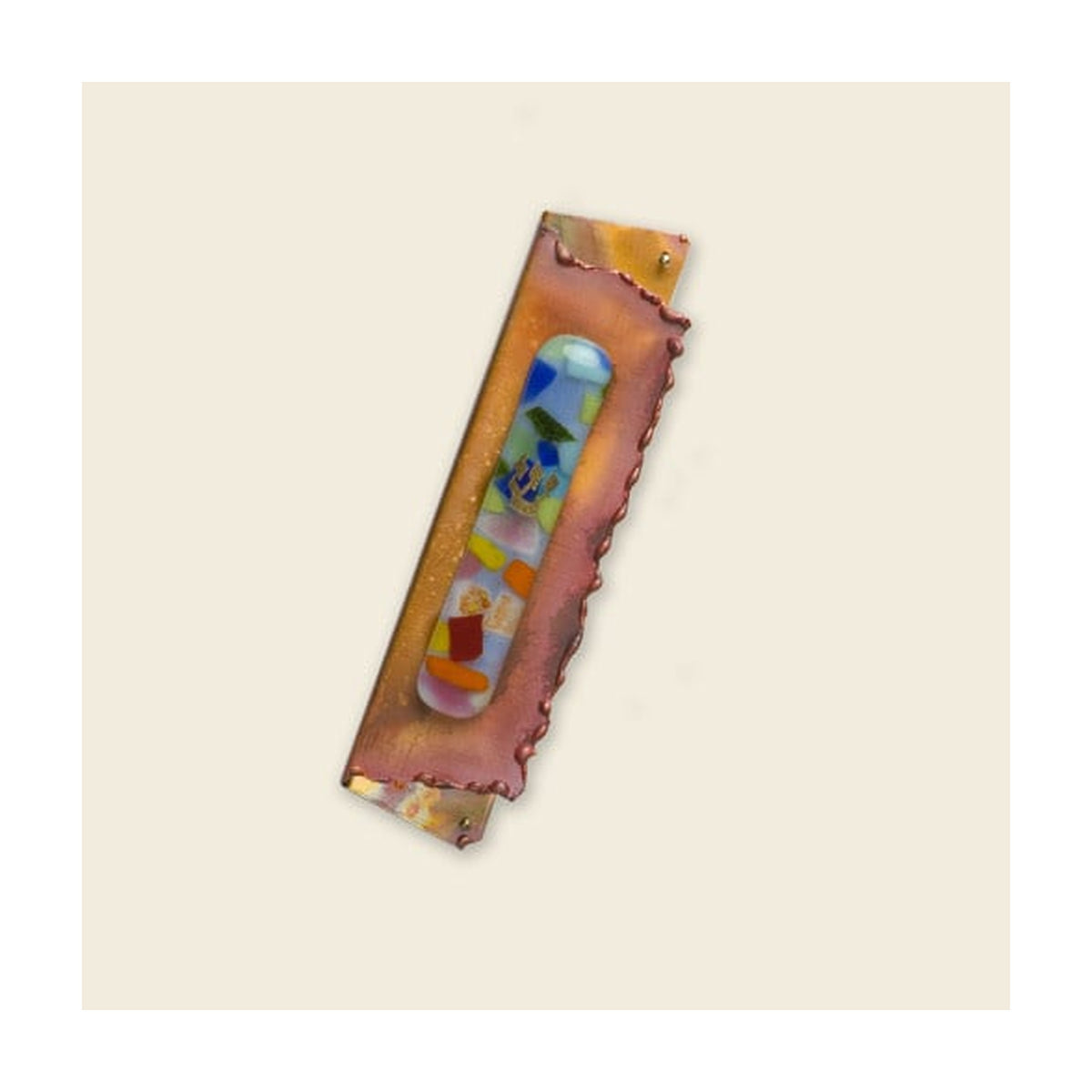 Mezuzah, Fused Glass
