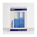 Premium Chanukah Candles, Handcrafted, Blue and White