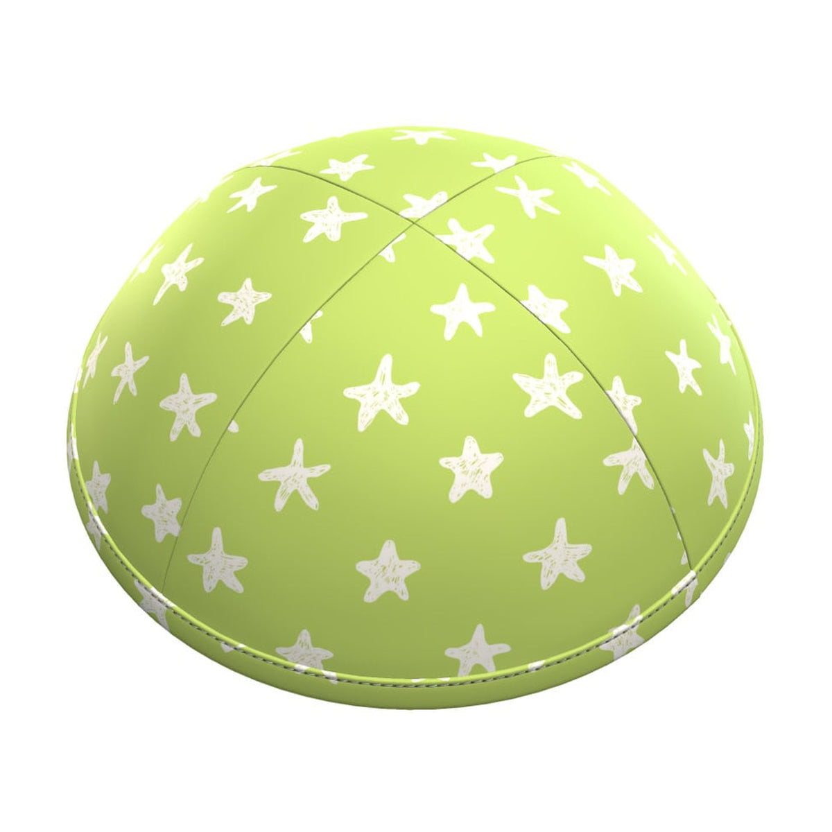 Kippah - Green with Stars