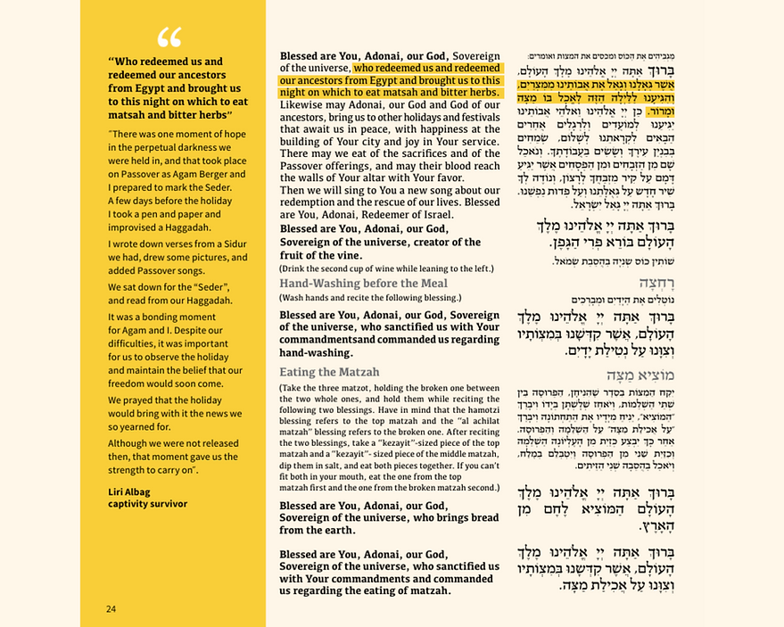 ''The Haggadah of Freedom'' - The Hostages Haggadah