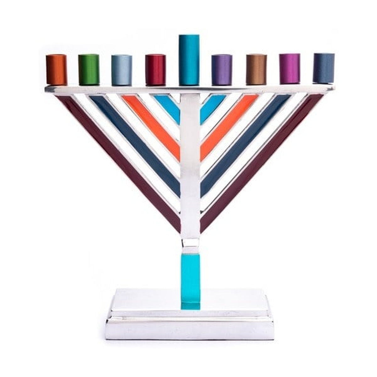 Rambam Style Menorah, Aluminum