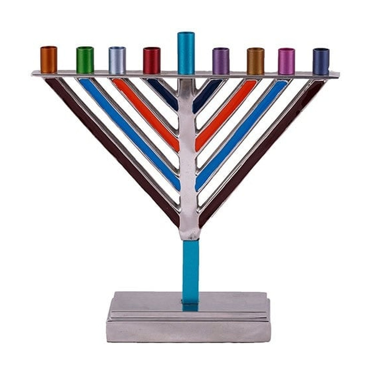 Rambam Style Menorah, Aluminum