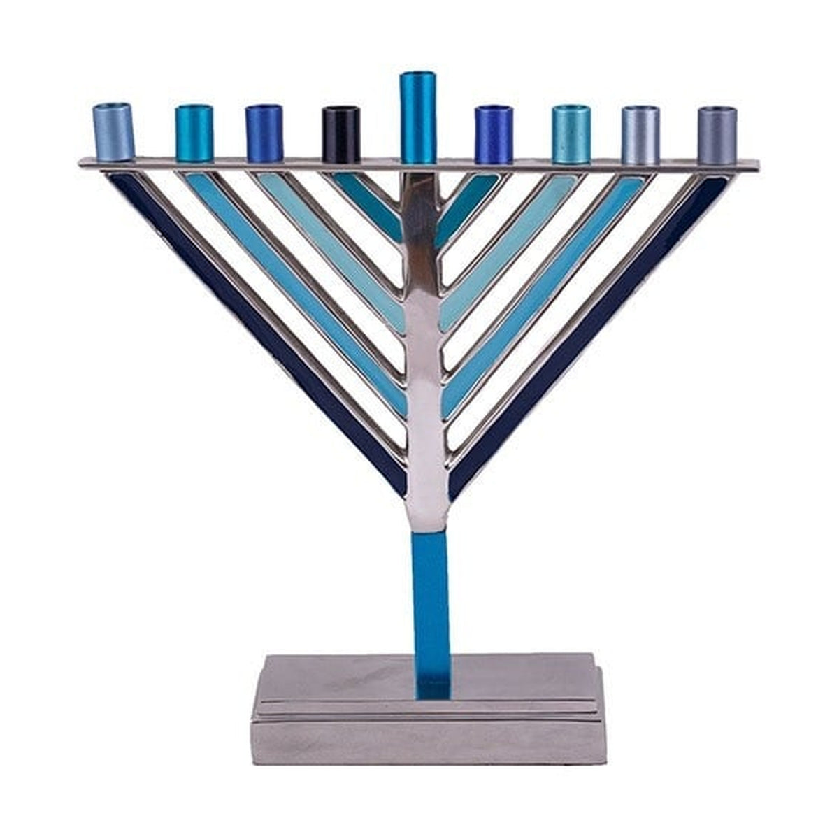 Rambam Style Menorah, Aluminum