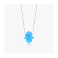 Opal Hamsa Necklace, Turquoise