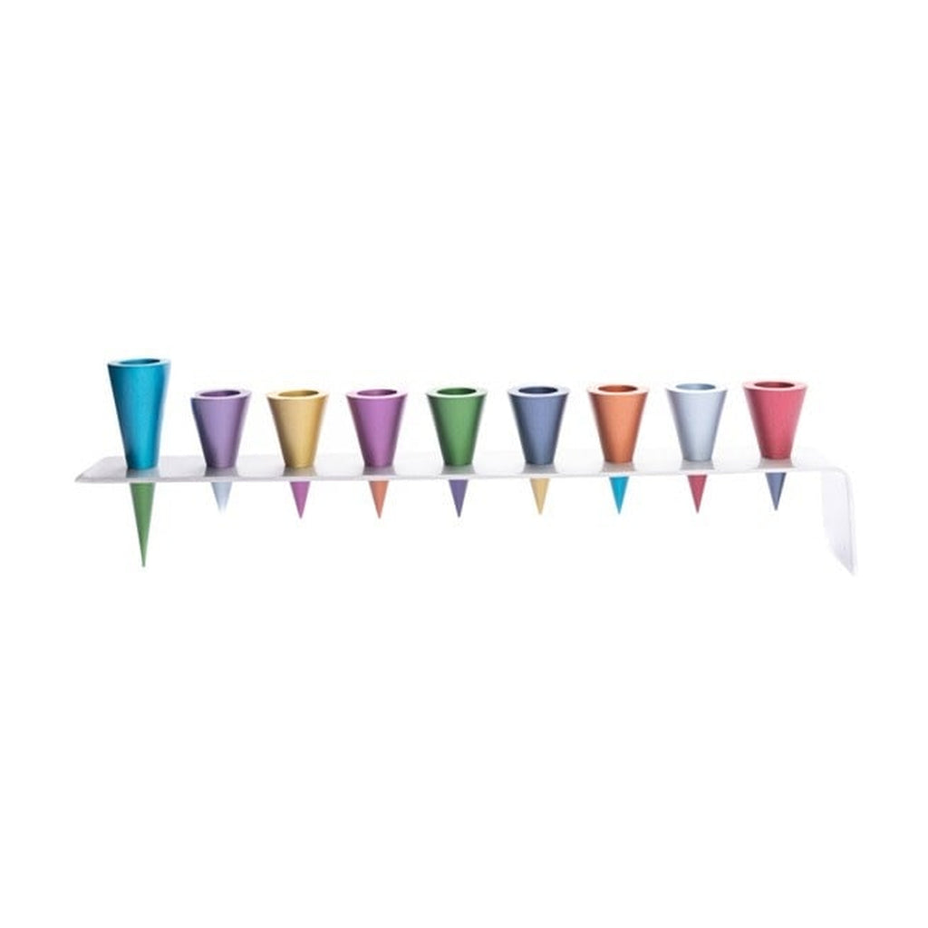 Cones Menorah, Aluminum, Multicolour