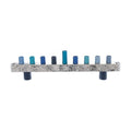 Hammered Strip Menorah, Aluminum