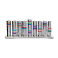 Hammered Rings Menorah, Aluminum