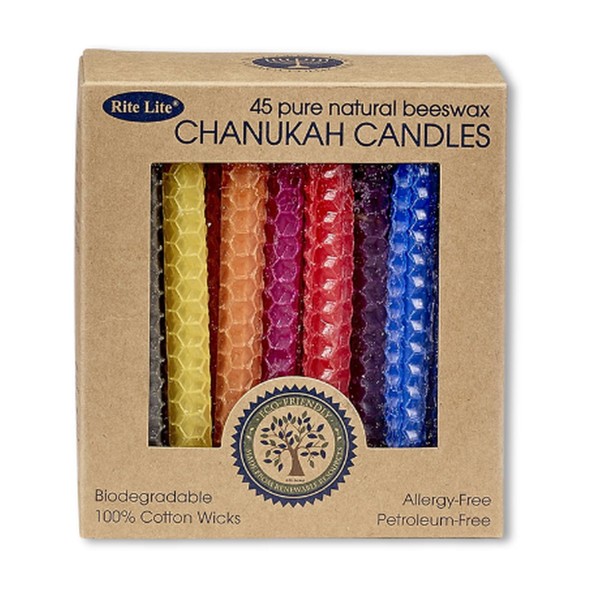 Honeycomb Beeswax Chanukah Candles Multi Colour