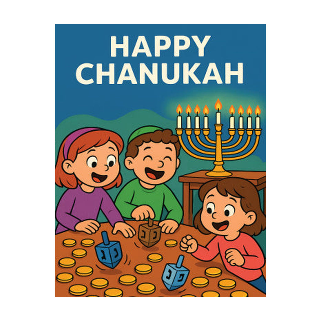 Chanukah Greeting Card, 8-Pack