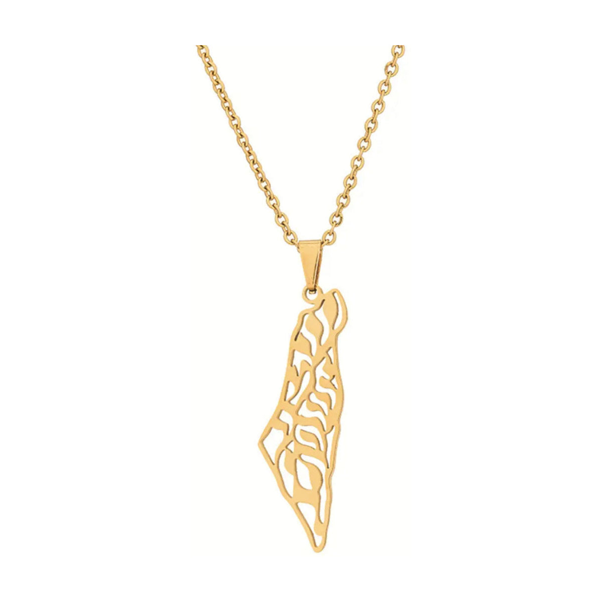 Israel Map Necklace