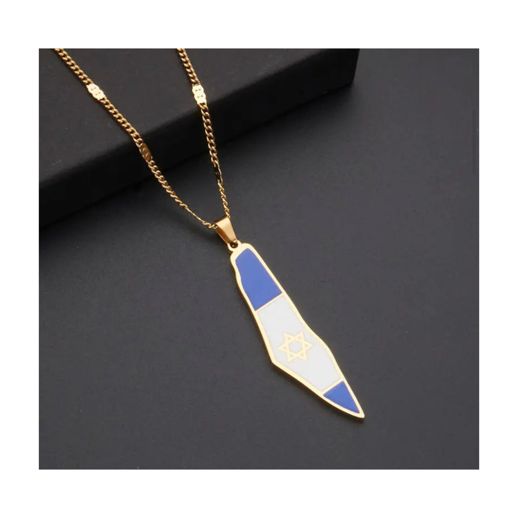 Israel Map Necklace