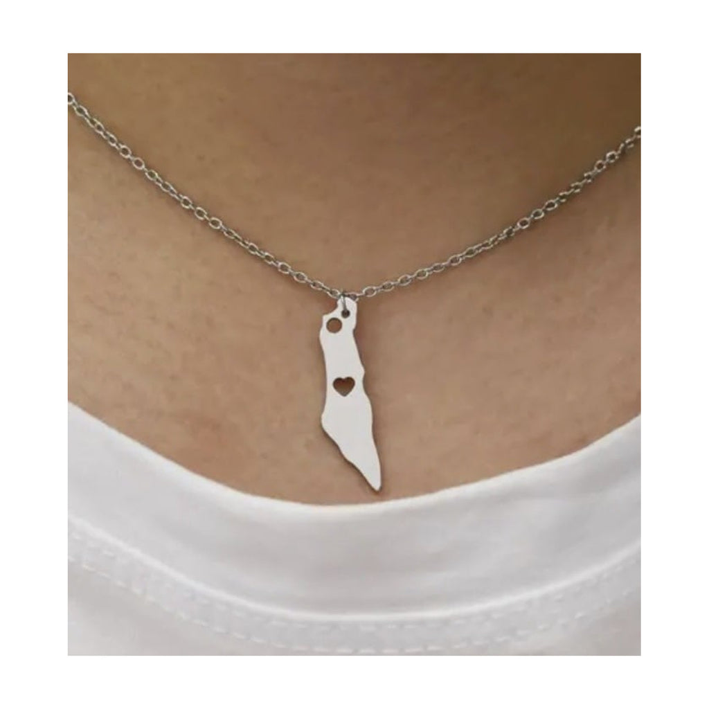 Israel Map Necklace