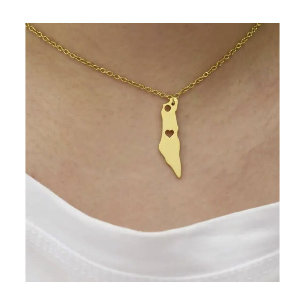 Israel Map Necklace