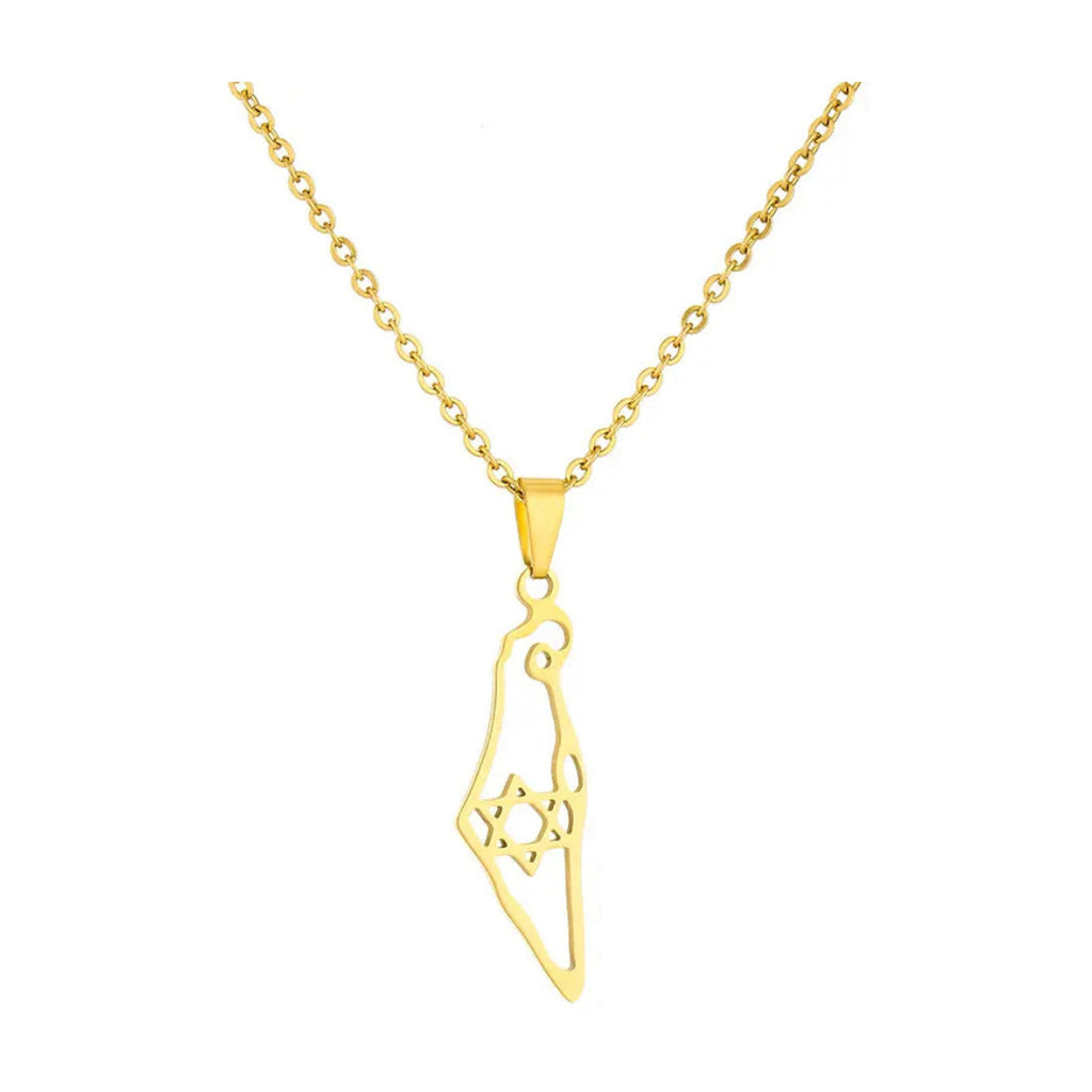 Israel Map Necklace