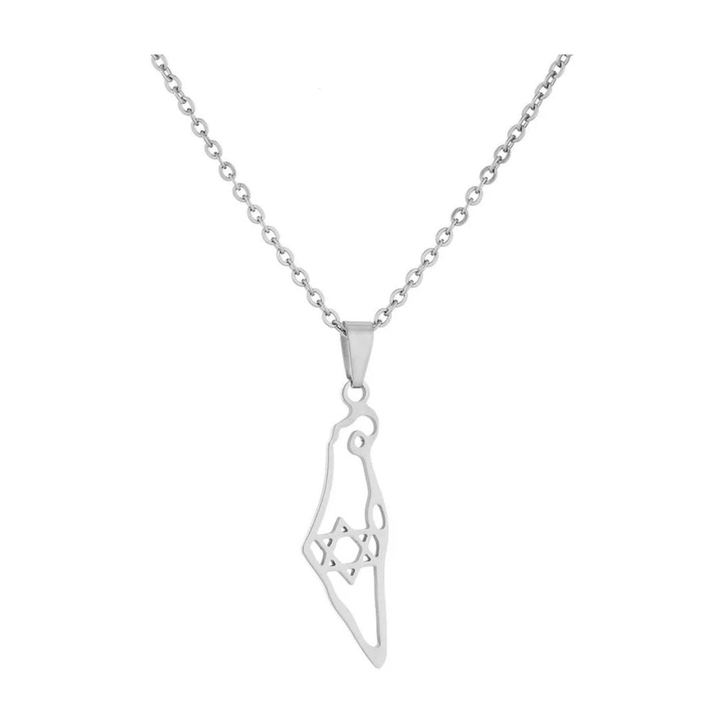 Israel Map Necklace