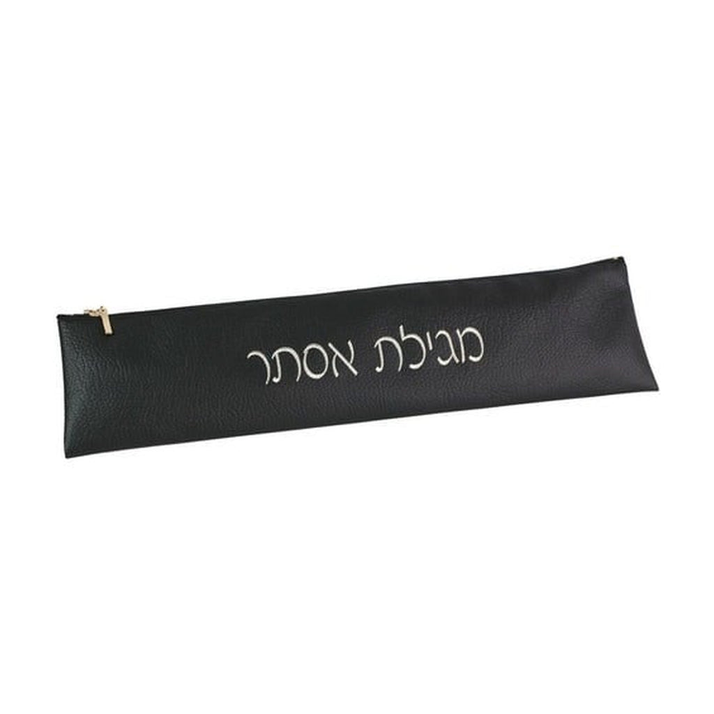 Leatherette Megillah Pouch, Black, 12 Inch