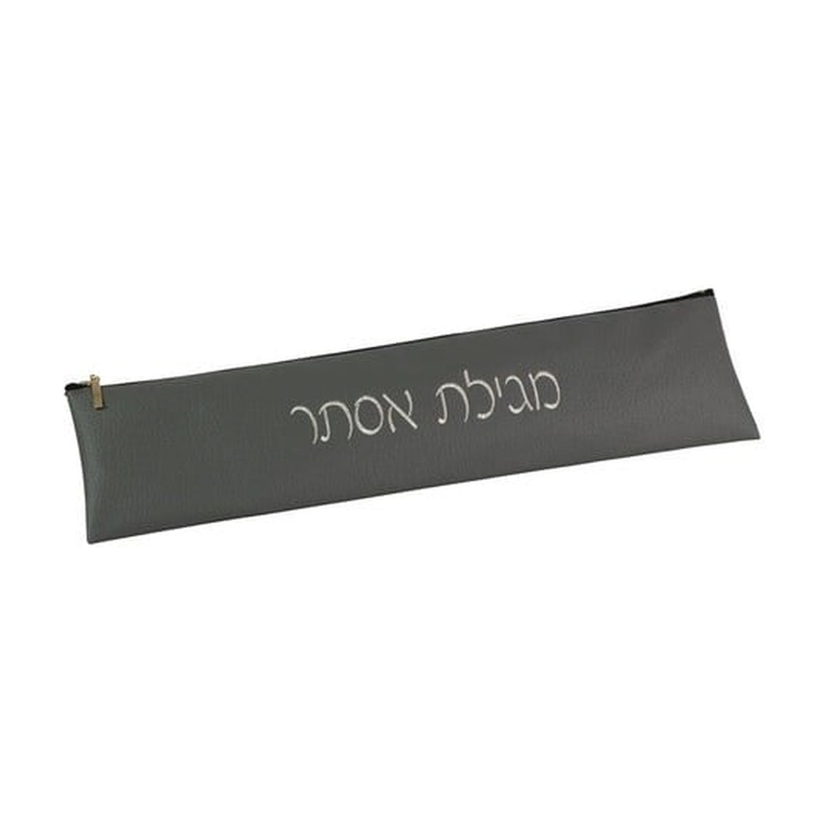 Leatherette Megillah Pouch, Grey, 16 Inch
