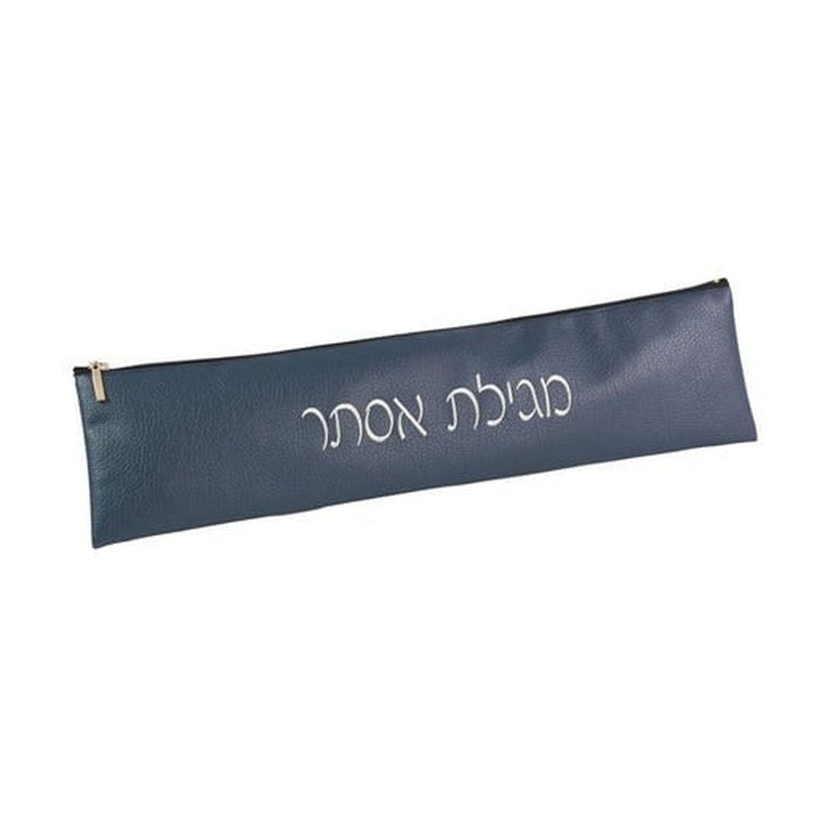 Leatherette Megillah Pouch, Navy Blue, 12 Inch